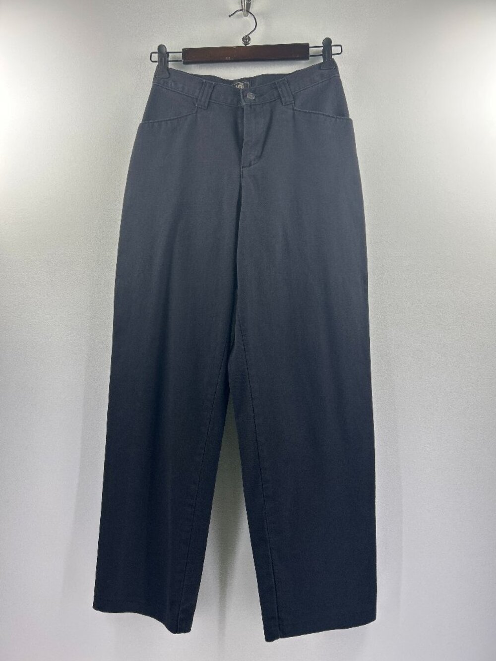 Lee Black Straight Leg Trouser Pants Women's 4P Cotton Twill